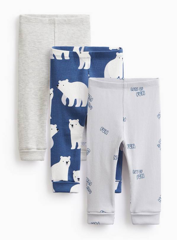 Polar Print Leggings 3 Pack 12-18 months